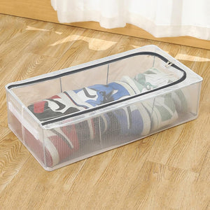 Clear Foldable Shoe Storage Box | Dustproof & Space-Saving Organizer