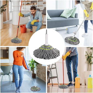 Self-Squeeze Twist Mop – No Drips, Quick Drying, Multicolor Fiber
