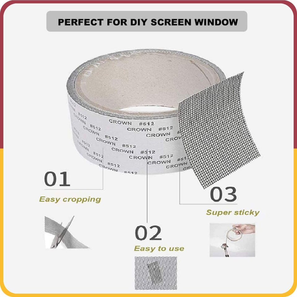 Window Mesh Screen Repair Tape for Door and Window