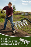 5 Teeth Carbon Steel Garden Weeding