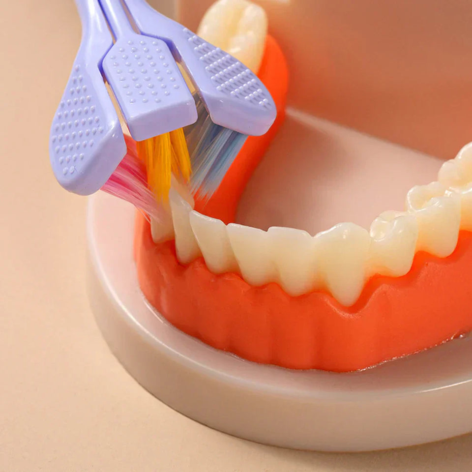 360° Triple-Sided Toothbrush for Maximum Clean