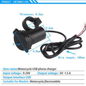 Waterproof Fast Mobile Charger for Bikes and Scooters